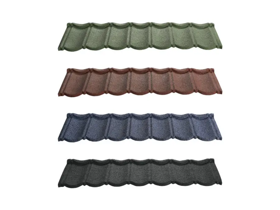 Bond stone coated metal roof tile samples for residential roofing